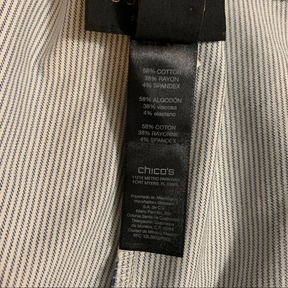 Chico’s So Slimming Striped Crop Pants Size 16 NWT - Picture 5 of 6